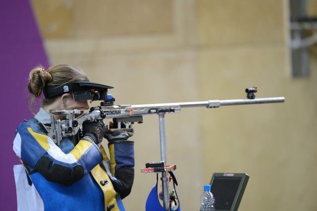 Army wife Gray shooting for Gold