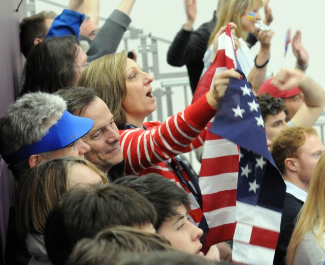 Fan cheers Gray for Gold