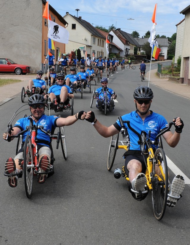 Local community joins wounded warriors from U.S. Army in Europe and coalition forces in ride