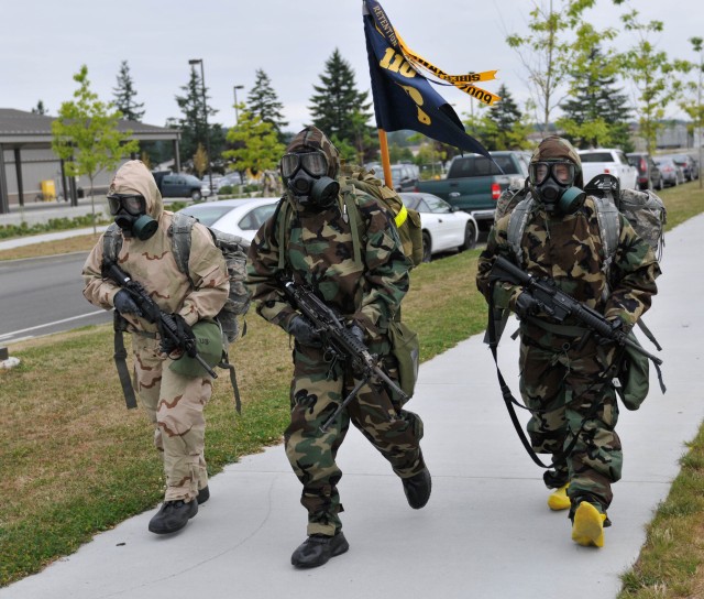 Ruck-marching in familiar attire