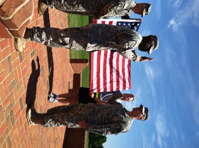 Soldier reunited with recruiter after four years