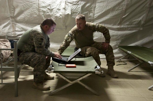 Checking equipment before the recon