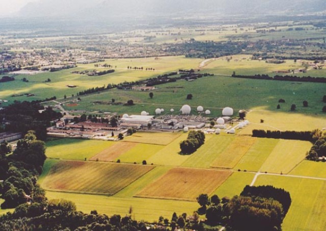 This is an aerial view of the former Bad Aibling Station.