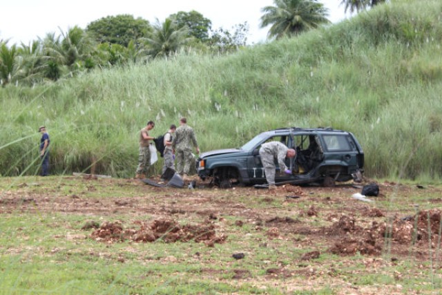 Blast evidence collection team