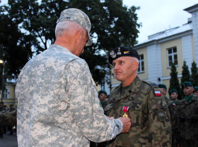 U.S. Army Europe presents Legion on Merit to Polish Army Commanders