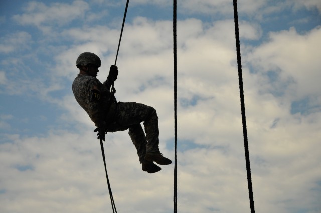 Rappelling for the Toughest Air Assault Competition