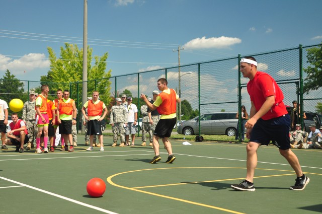 2 BCT fight to win at dodgeball