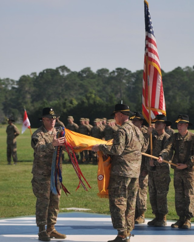 3/7 Cav holds color casing ceremony