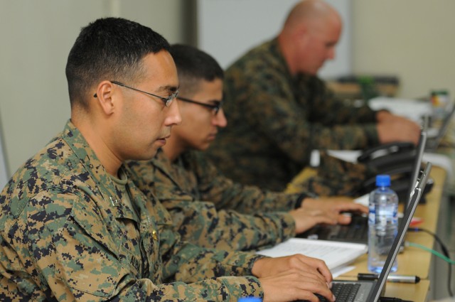 Marine officer develops materials for Staff Exercise