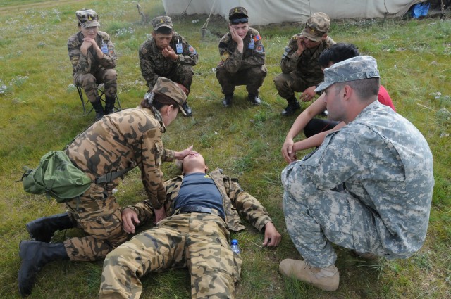 Combat medic practice drill