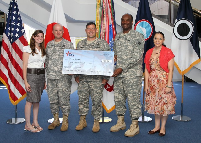 Combined Federal Campaign Overseas check presentation to USARJ