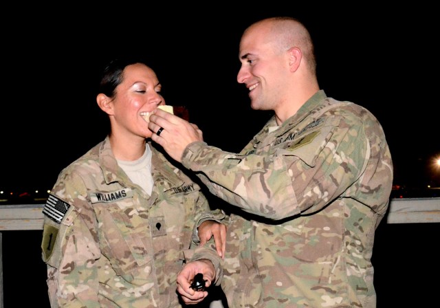 Warriors wed while deployed to Afghanistan