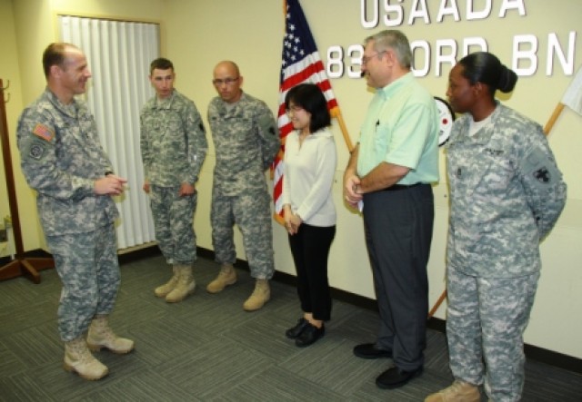 8th Theater Sustainment commander visits 83rd Ordnance Battalion Soldiers in Kure