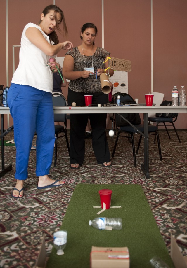 Teachers participate in the Sports Materials course that nCASE offered at NSRDEC