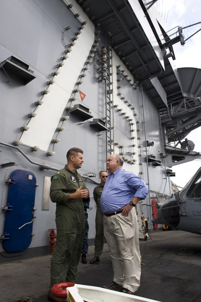 Army Under Secretary embarks to help inter-Service cooperation on USS Truman