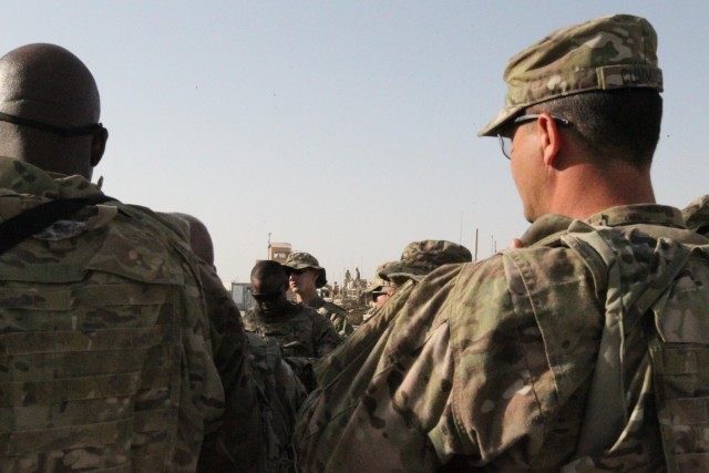 870th assumes control of route clearance operations from the 883rd
