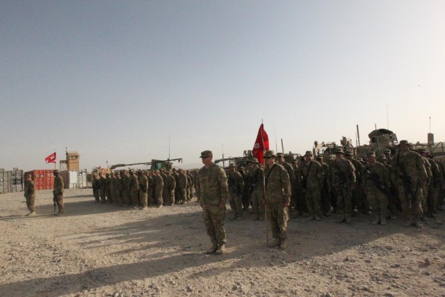 870th assumes control of route clearance operations from the 883rd