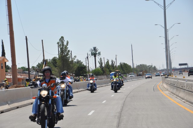Iron Brigade motorcyclist ride safely during safety ride