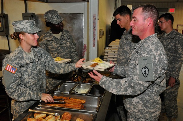 Feeding troops