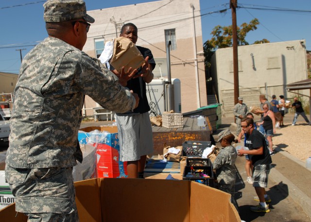 Unloading the goods