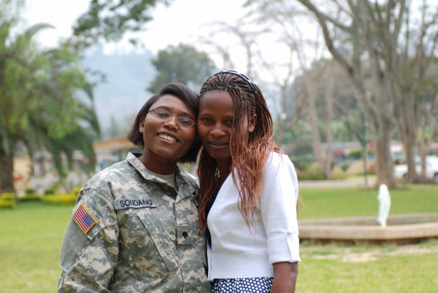 Missouri Army National Guard soldier reunites with sister during Eastern Accord 2012
