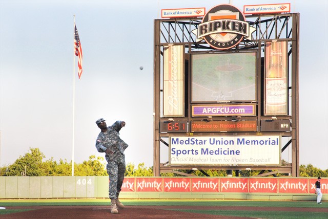 APG stars in Ripken Stadium Military Appreciation Night