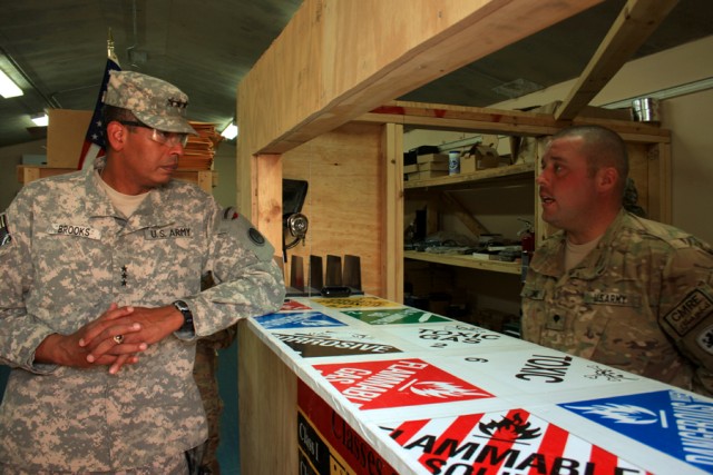 Third Army commander visits Bagram Retrosort Yard