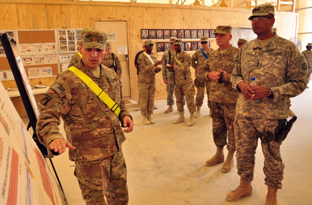 JSC-A briefs Third Army/ARCENT commander on redeployment operations