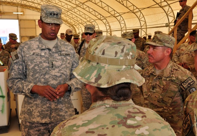 JSC-A briefs Third Army/ARCENT commander on redeployment process