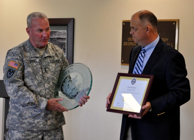Fort Bragg's Marshall Hall earns energy efficiency, LEED Gold, certification