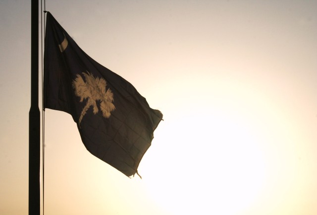 South Carolina Army National Guard Soldiers Observe 9/11 with Storied Flag