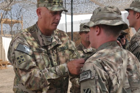 Gen. Odierno, NFL Legends Visit Forward Operating Base Warrior, Article