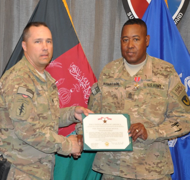 Robertson awarded Bronze Star Medal