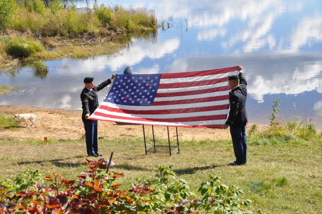 Flag unfurled