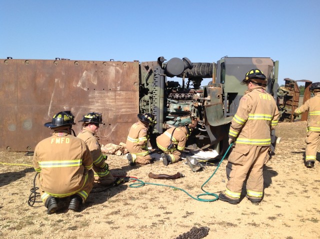 Fire departments train on heavy-vehicle extrication at Fort McCoy