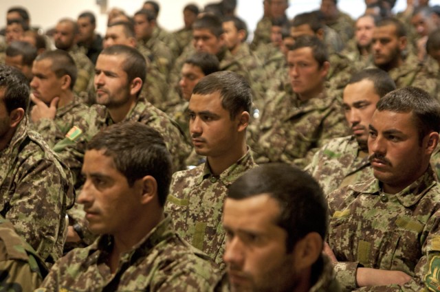 Afghan Army Academy at FOB Eagle graduates 13th class of recruits