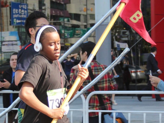 American troops participate in Gangnam Marathon