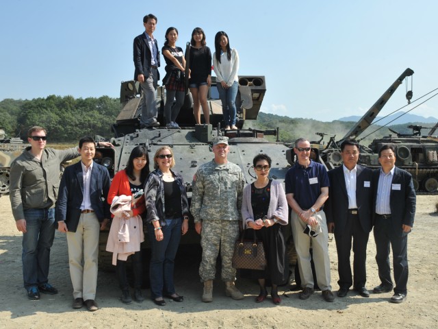 Business leaders witness combined military might