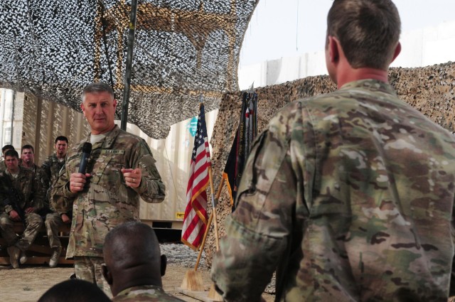 Sergeant Major of the Army visits soldiers in Afghan hotspot