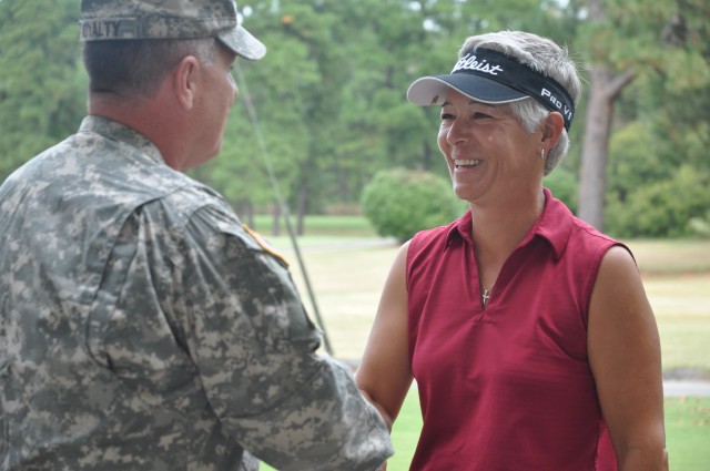 Soldier's love for golf propels her to compete    