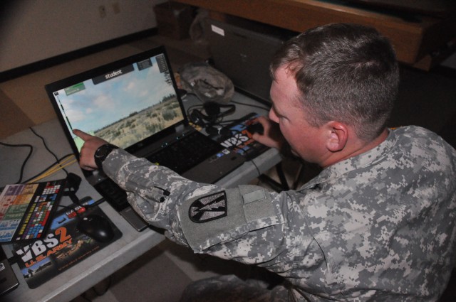 Fort Jackson training new Soldiers with Virtual Battlespace 2 simulator 5 of 7