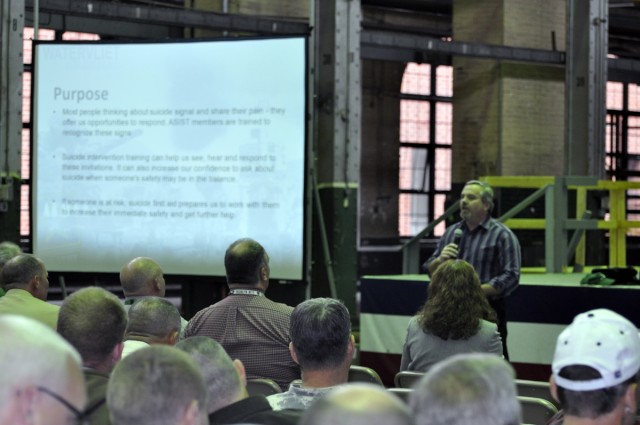 Watervliet stands down its manufacturing operations for suicide prevention training