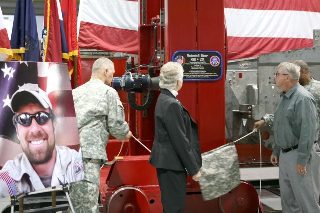 Master Sgt. Benjamin F. Bitner's plaque is unveiled