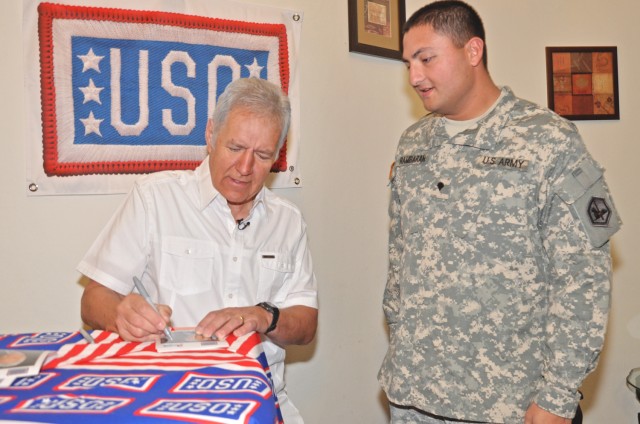 Alex Trebek comes to Europe to invite service members to play Jeopardy