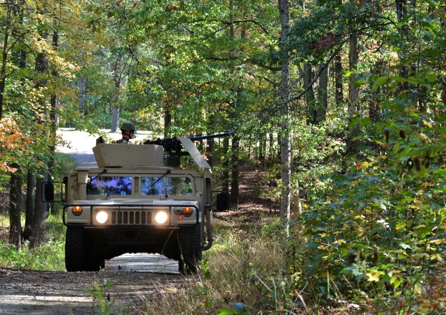 NCHB 1 conducts expeditionary logistics convoy training during their unit's annual field exercise at Fort A.P. Hill.