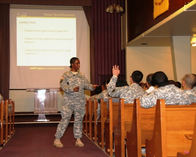 Soldiers in Okinawa pause for core values and SHARP Training
