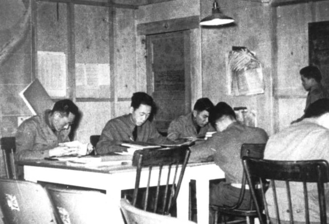 This image shows the original classroom of the Fourth Army