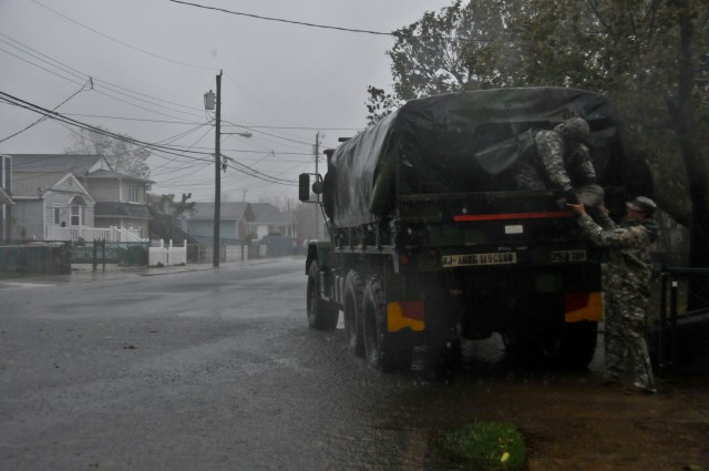 New Jersey Army National GUard responds to Hurricane Sandy