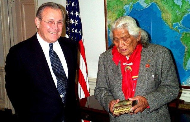 Charles Chibitty with Rumsfeld