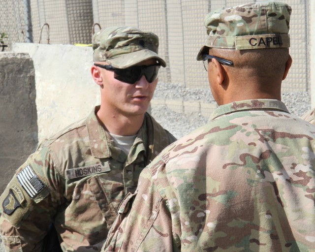 ISAF CSM Capel Recognizes 7 Rakkasans During Visit to FOB Salerno